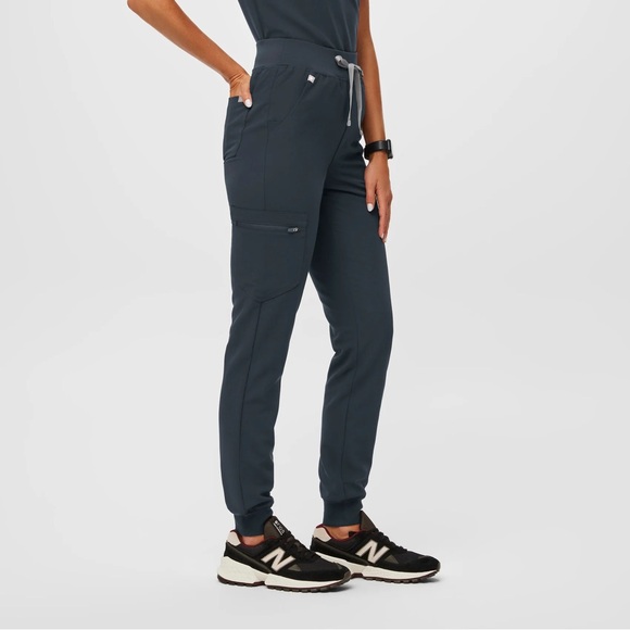 Figs Pants - FIGS Zamora High Waisted Jogger Scrub Pants Technical Collection Dark Harbor